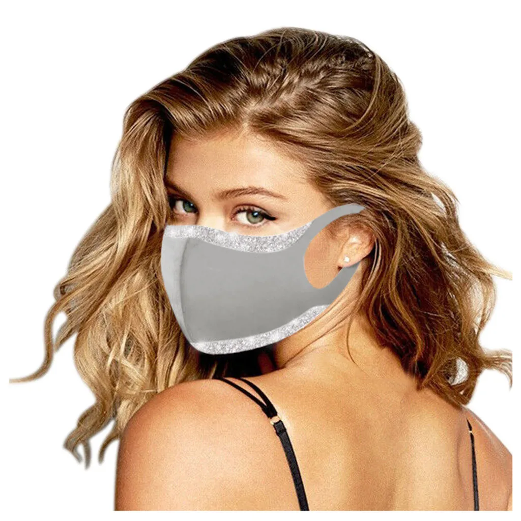1PC Adult Sequins Windproof Reusable Printed Face Mask 방독면 Mask cazafantasmas 자외선차단마스크 m&aacute;scaras divertidas