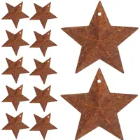 50PCS Metal Rusty Barn Star Primitives Rustic Country Tin Steel Stars Crafts Ornaments Accents Decor 3D 2025 1