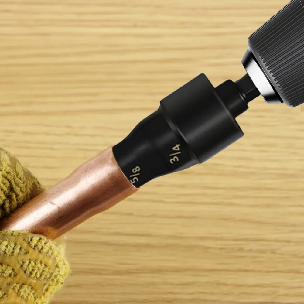 5 in 1 HVAC Repair Tool 1/4 3/8 1/2 5/8 3/4 Inch Swage Tube Expander Air Conditioner Copper Pipe Expander Swage Drill Copper Tub