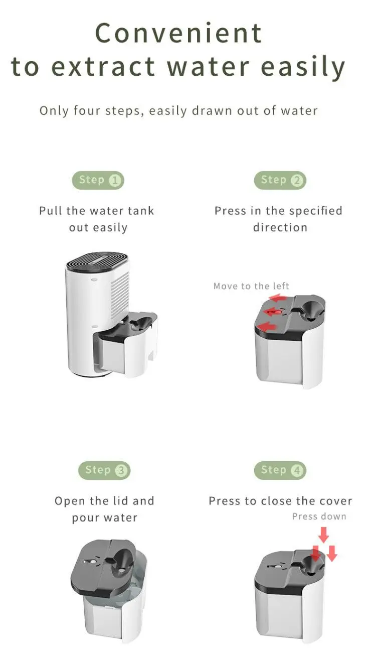 New Zai Xiao 2L Dehumidifier For Home Air Dehumidifier Mini Bathroom Air Dryer Moisture Absorber Indoor Moisture Proof