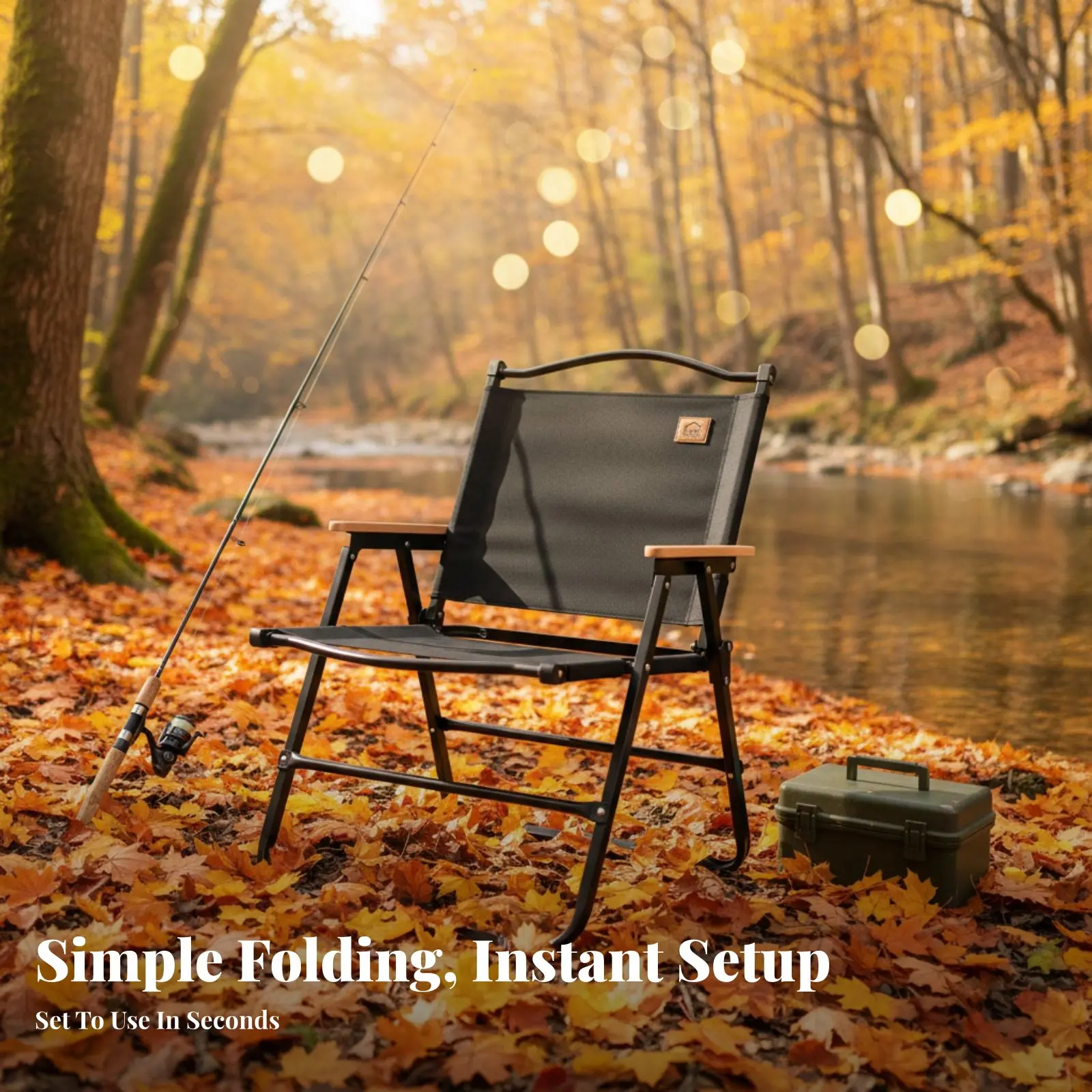 Chaise pliable grenouille ultra-légère profil bas avec sac de transport pour pêcheurs et camping