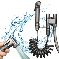 Handheld High Pressure Bidet Gun Set Accessories Bathroom Cleaning Toilet Spray Gun Stainless Steel Bathroom Bidet Accessories 1