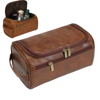 Trousse de toilette vintage pour hommes - Trousse à cosmétiques de voyage de luxe Trousse de lavage suspendue pour les voyages d'affaires Pochette de rangement pour organisateur de maquillage masculin 1