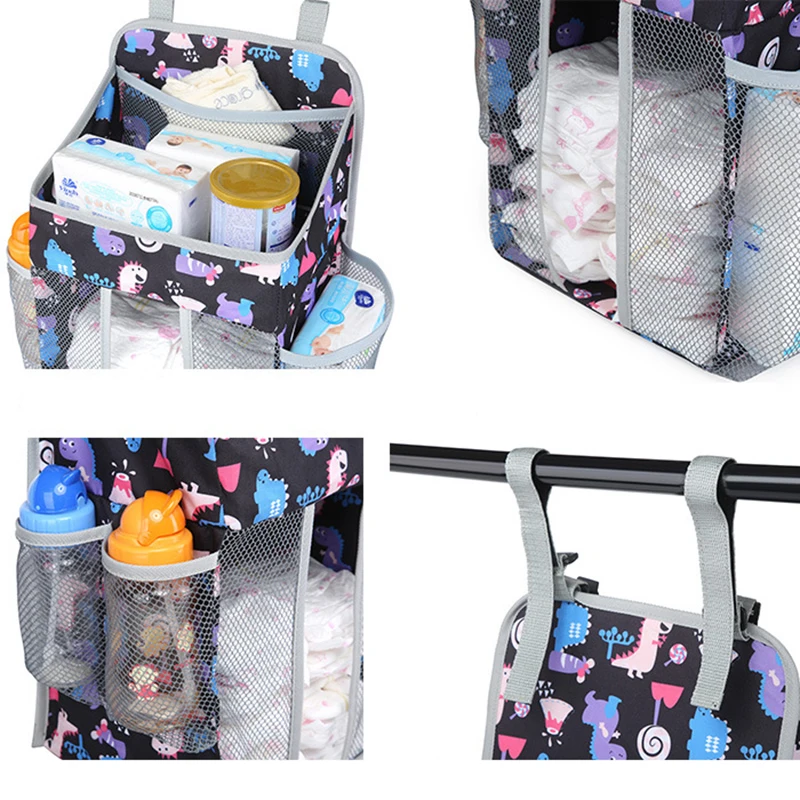 Baby Bed Hanging Bag Crib Organizer for Infant Essentials Portable Diaper Storage Cradle Bag Bedding Set Diaper Bag Stroller bag