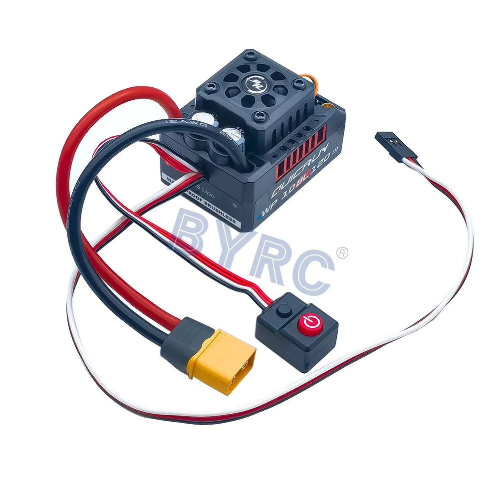 HobbyWing QuicRun 10BL120 G2 120A 2-4S 방수 센서리스 브러시리스 속도 컨트롤러 ESC 1/10 짧은 코스 트럭 몬스터
