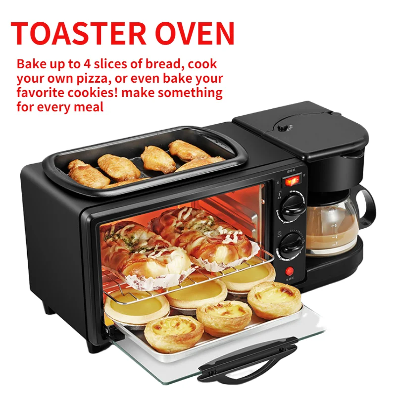 Kitchen appliances 3 In 1 Breakfast Makers Sandwich Maker Toaster Oven Multifunctional  Coffee Breakfast Machine 2
