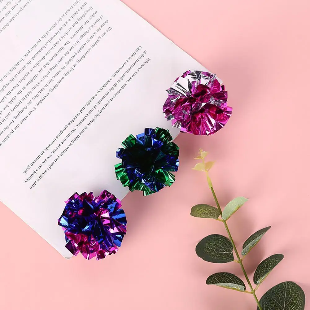 

Paper Sound Cat Toys For Cats Interactive Multicolor Mylar Crinkle Ball Pet Rattle Paper Ball Paper Sound Toy Pet Supplies D6B5