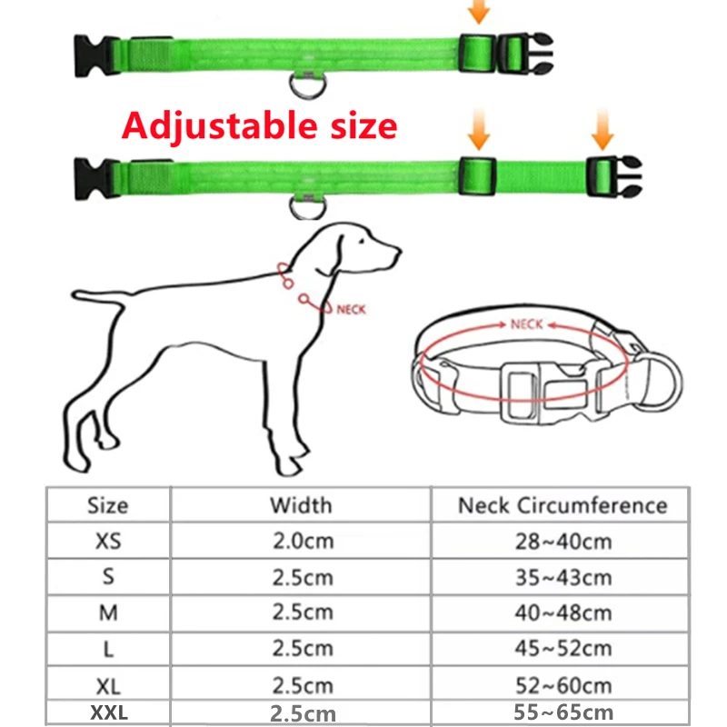 LED Glowing/Flashing Collar Night Light 5