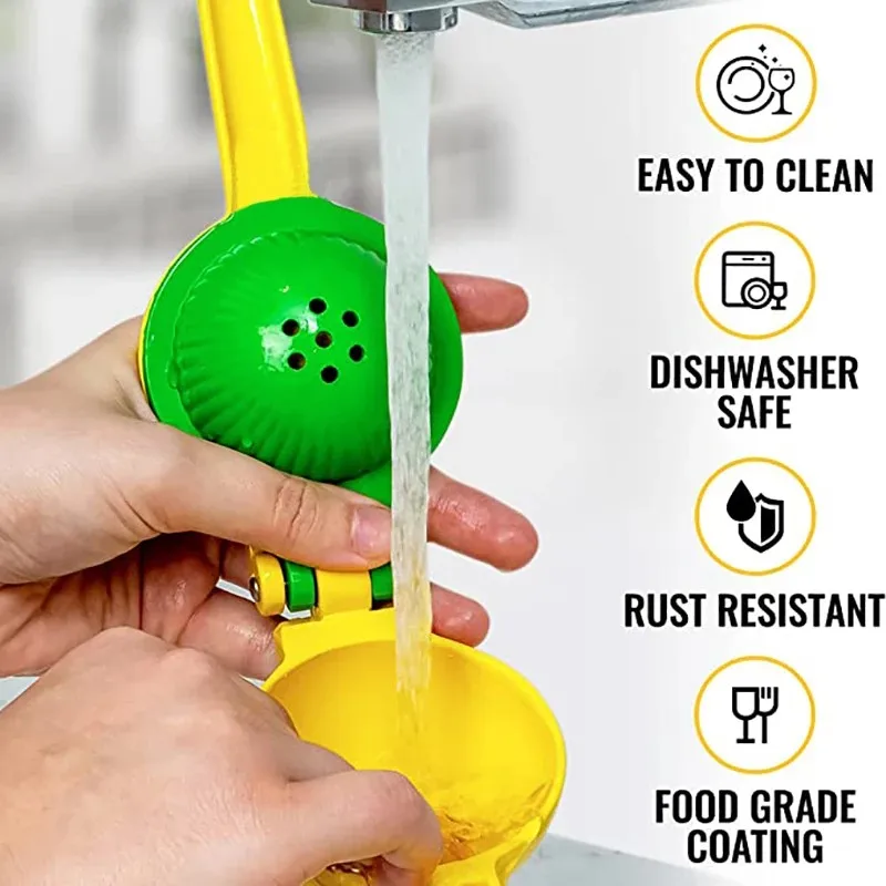2 in 1 수동 착즙기, 레몬 착즙기, 오렌지 착즙기, 최대 추출량 수동 감귤 착즙기, 알루미늄 합금 소재