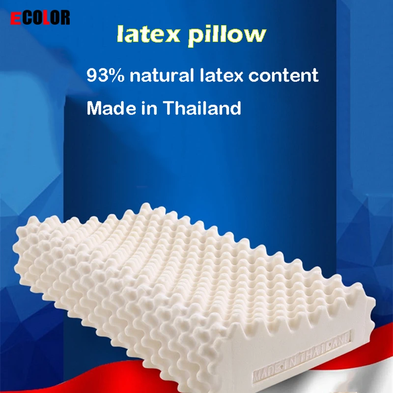 

Latex Pillow Thailand Natural Original Adult Pillow Neck Protection Cervical Natural Rubber Sleeping bed linings pillowcase