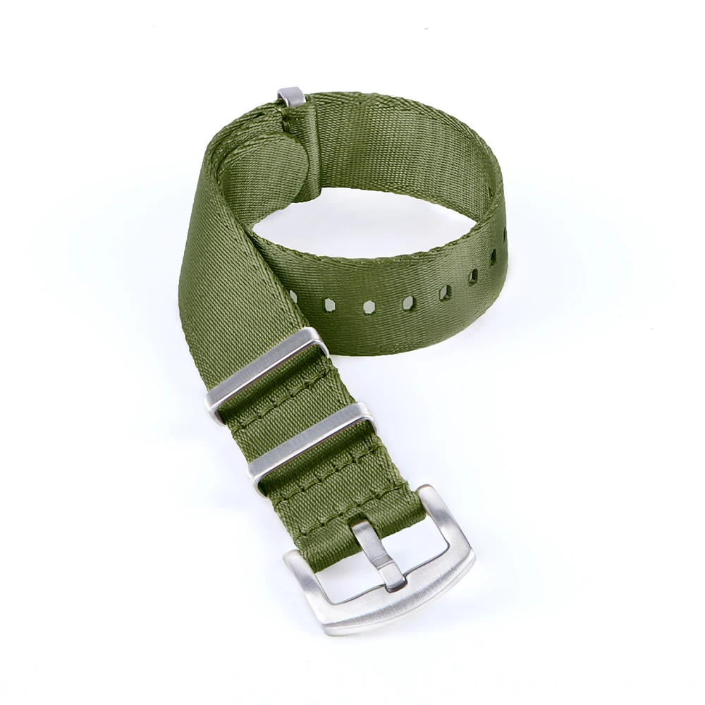 Durable Nylon Fabric Wristband with Stainless Steel Buckle - Available in Multiple Sizes