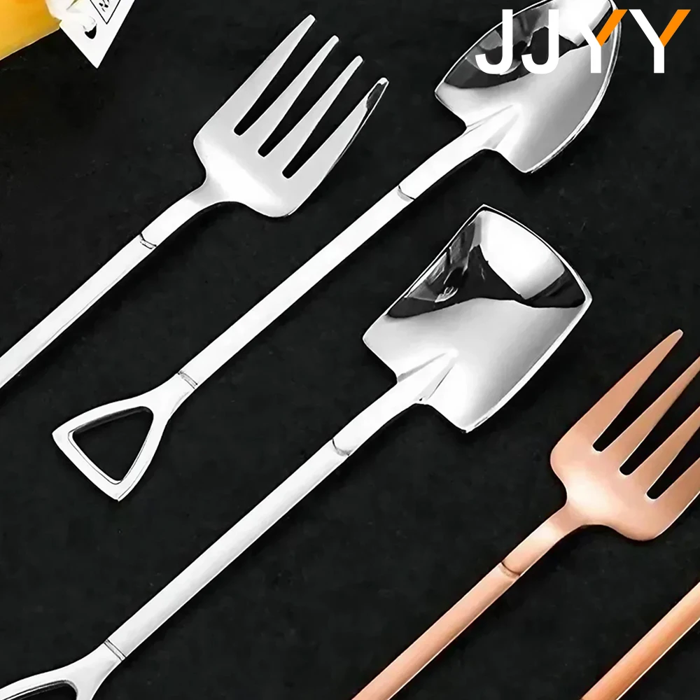 Stainless Steel Cutlery Set Vintage Coffee Scoop Ice Cream Fork