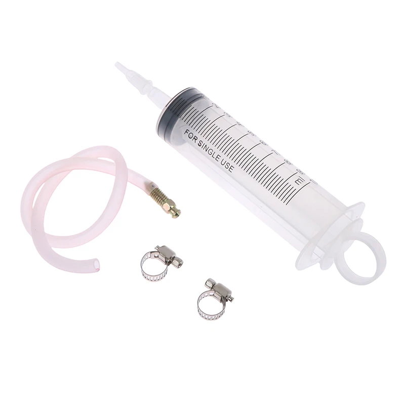 Universal Motorcycle Bleed Kit Brake Caliper Gas Bleed Syringe Tool For