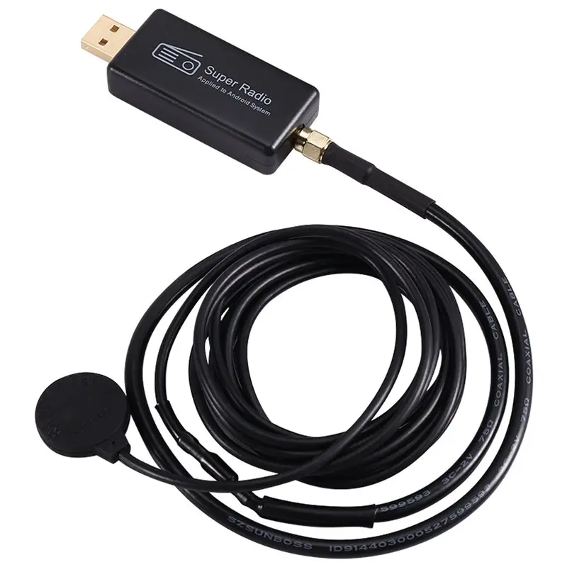 A37T-미니 플러그 앤 플레이 자동차 라디오 AM/FM 스테레오 어댑터 수신기 USB 인터페이스 안테나 안드로이드 멀티미디어 시스템에 적용됨