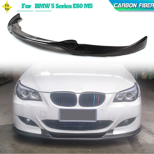 BMW E60 E61 Front Splitter M5 Style Bumper Lip Spoiler, Fits M5 Look, ABS  Plastic 