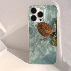 Summer Turtle Chiffon Texture Glossy Phone Case for Redmi Note 11 Pro 4G (T8455)