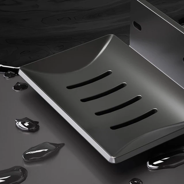 ผู้ถือสบู่สแตนเลสห้องน้ําห้องอาบน้ําฝักบัวถาดสบู่ตาข่าย Rack oap จานติดผนังท่อระบายน้ําสบู่กล่องห้องน้ํา Access 4