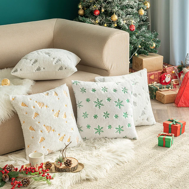 Christmas Decorations Pillow Covers Christmas Tree Snowflake