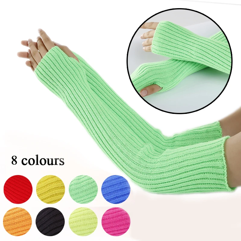 

Apparel Arm Sleeve Decorative Arm Warmer Knitted Thermal Arm Cover Warm Decorative All-match Women's Gloves Winter Accessories