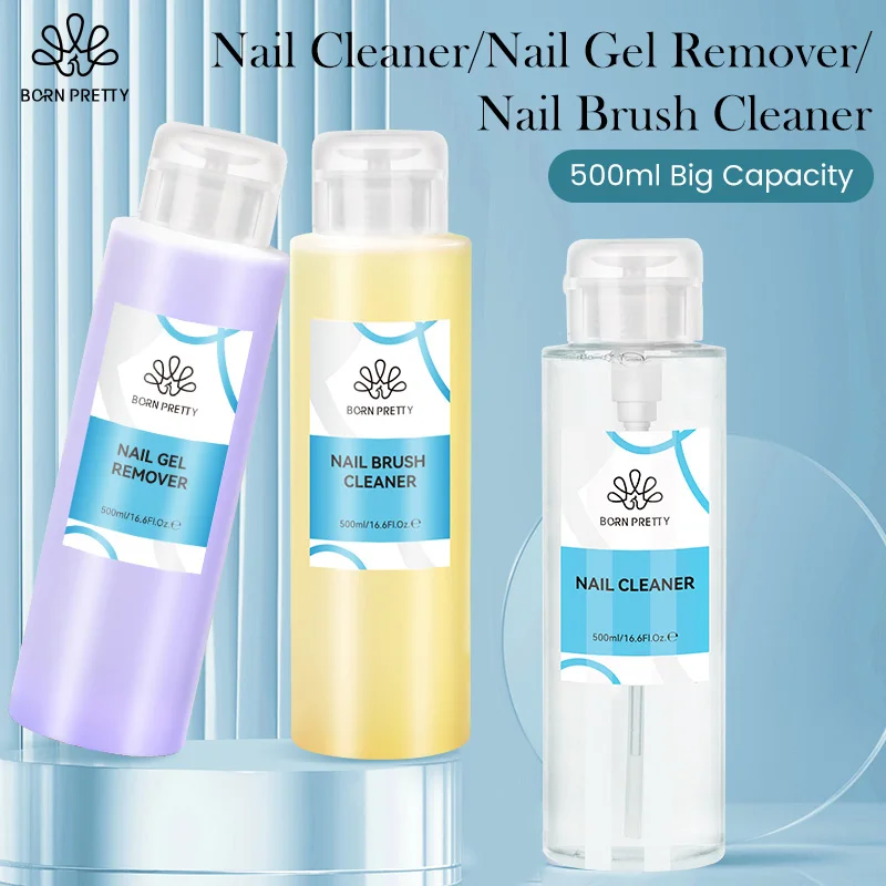 Nail Gel Remover 500ml Nail Brush Cleaner Polish Cleaner Solution Liquid Manicure Care Tools Art Tools