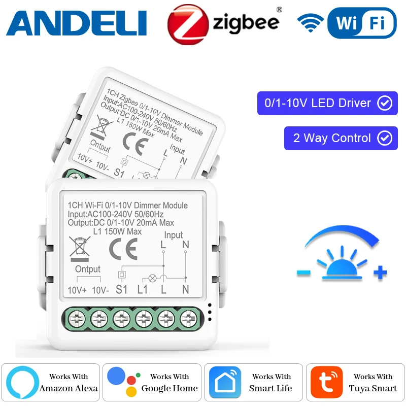 ANDELI Smart Dimmer Switch Module ZigBee WiFi DC0-10V LED Driver ...