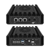 Industrial Mini PC Intel N100 Quad-Core DDR5 Dual 10G SFP+ 3×2.5G Ports Dual 4K NAS/Router Solution SIM Slot/WiFi 6 Support 2