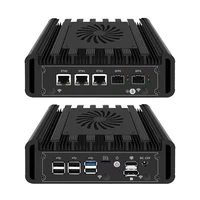Industrial Mini PC Intel N100 Quad-Core DDR5 Dual 10G SFP+ 3×2.5G Ports Dual 4K NAS/Router Solution SIM Slot/WiFi 6 Support 2