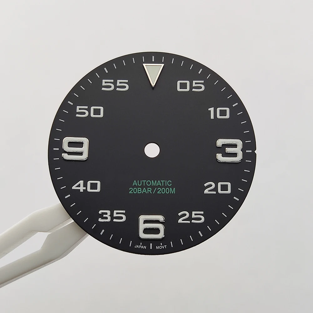 Green Luminous Watch Dial 28.5mm - Stylish Modified Watch Accessories