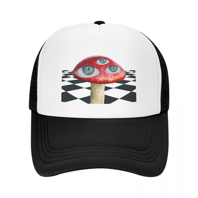 Weirdcore Aesthetic Mushroom Eyes Trucker Cap