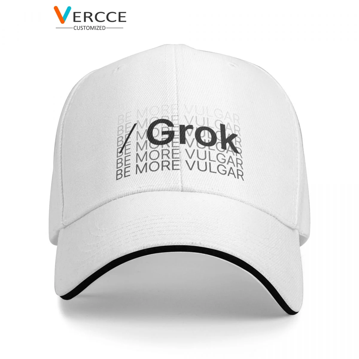 

Grok Be More Vulgar AI забавные бейсболки с козырьком Мужские Женские шляпы