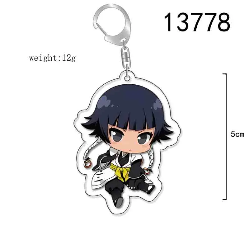 Anime Bleach Acryl Schlüsselanhänger Modische Kurosaki Ichigo Ishida Uryuu Kuchiki Handschellen Cartoon Figuren Schlüsselanhänger Tasche Charmant – Detail 6
