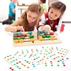 Montessori Learning Toys Mobile Color and Shape Puzzle Matching Brain Teasers Logic Game Early Educational Wooden Toys for Kids 3