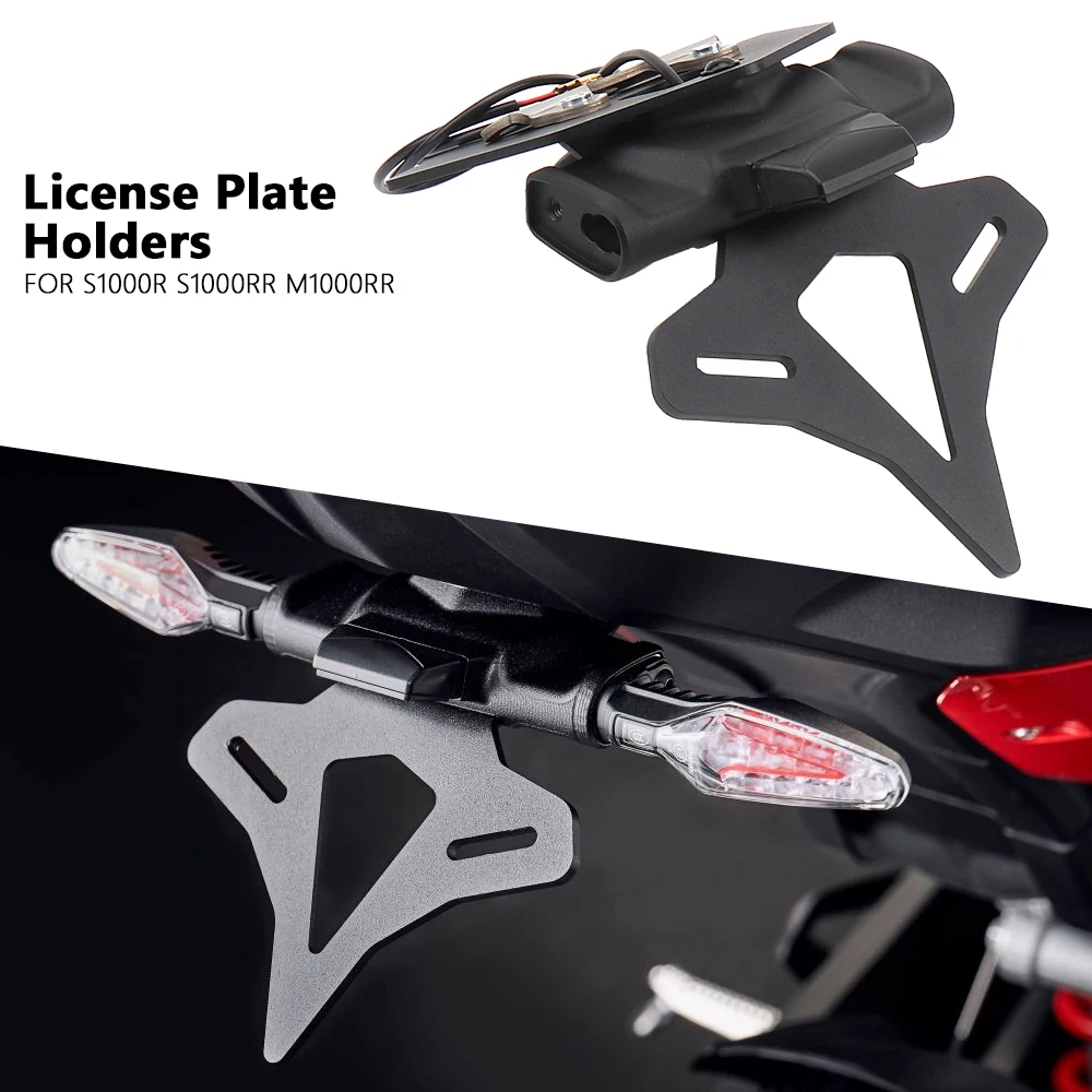 

Motorcycle License Plate Holder Number Holder With LED Light For BMW M1000R 2019 2020 2021 2022 2023 S1000RR 19-22 S1000R 21-23