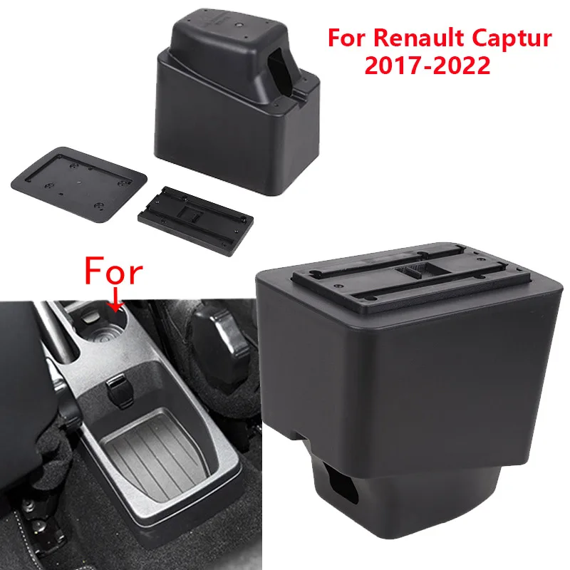 Boîte Accoudoir Voiture Pour Clio 4, Captur, Clio 3 - Rangement Central Avec 3 USB - Accessoire Intérieur Dédié