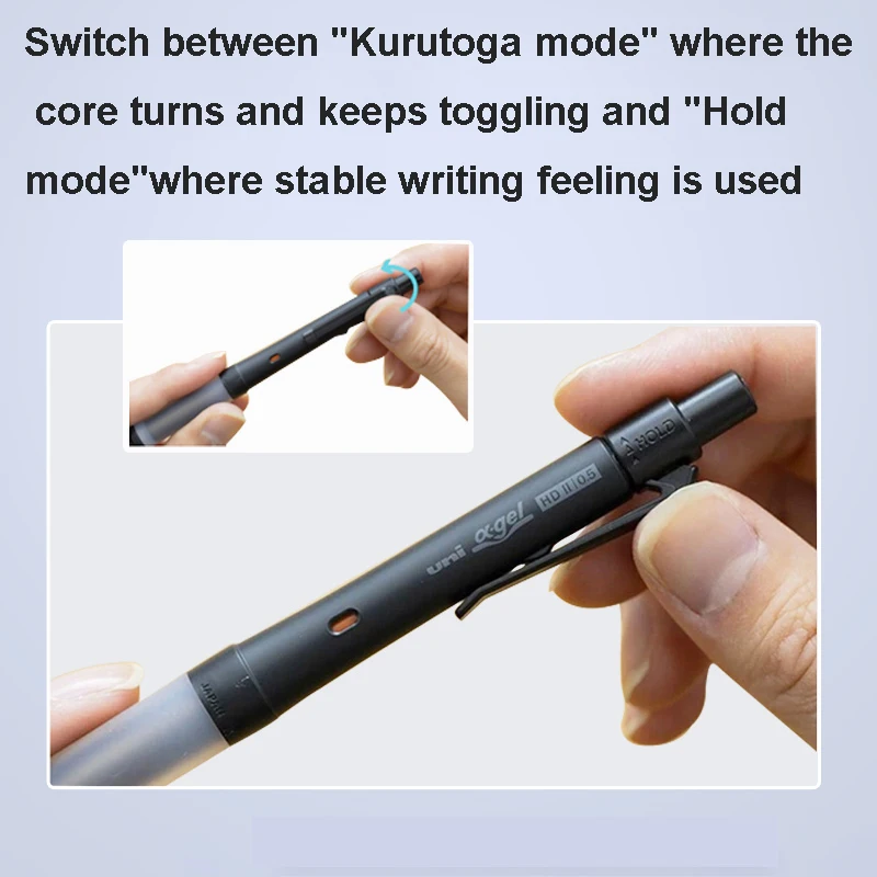 Uni A-Gel Switch Mechanical Pencil Hold & Kuru Toga Automatic Dual-Mode Rotating Anti-fatigue lapiseira papeterie for drawing 3