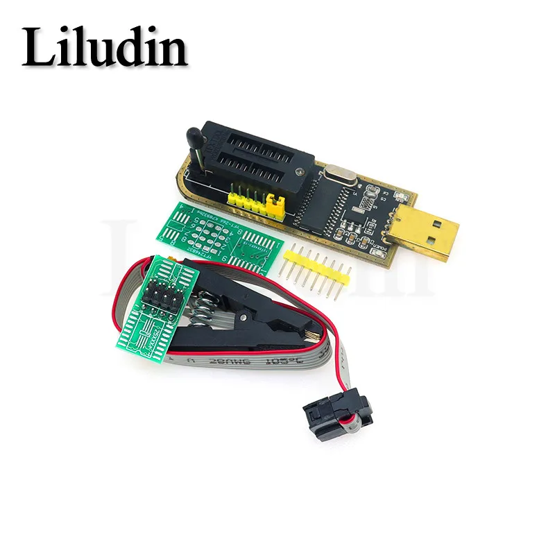 Pince de Test pour HauCXX 25CXX 24CXX, CH34l'autorisation ECU programmeur EEPROM Flash BIOS 24 25 série USB Wild Tech + SOIC8 SOP8  34
