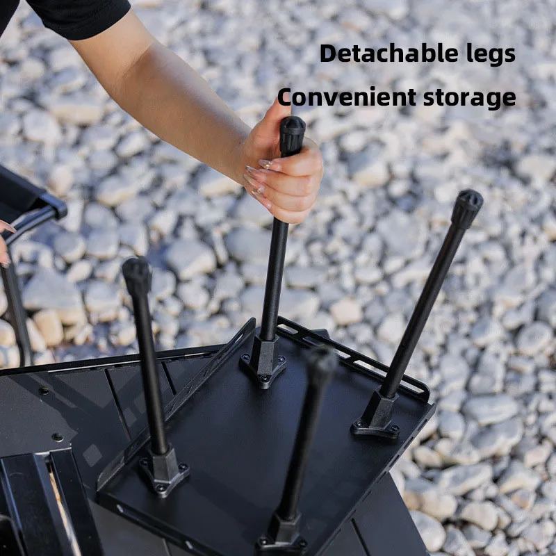 BLACKDOG 2 In 1 Tactical Folding Table Ultralight Portable Stool Outdoor Camping Aluminum Alloy Multifunctional Chair