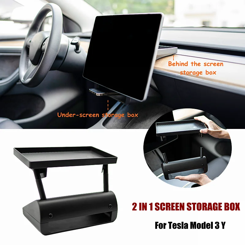

Обновленный задний ящик для хранения 2 в 1 для Tesla Model 3 Y, магнитный Magsafe, скрытое большое пространство, коробка для хранения салфеток, аксессуары