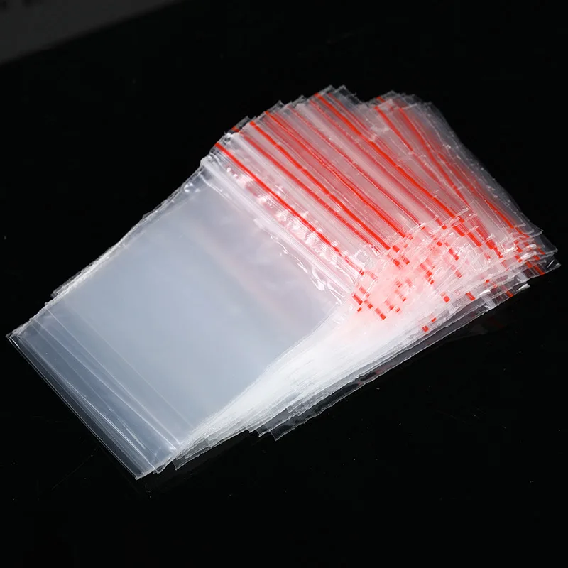 

100 шт., пластиковые пакеты на молнии