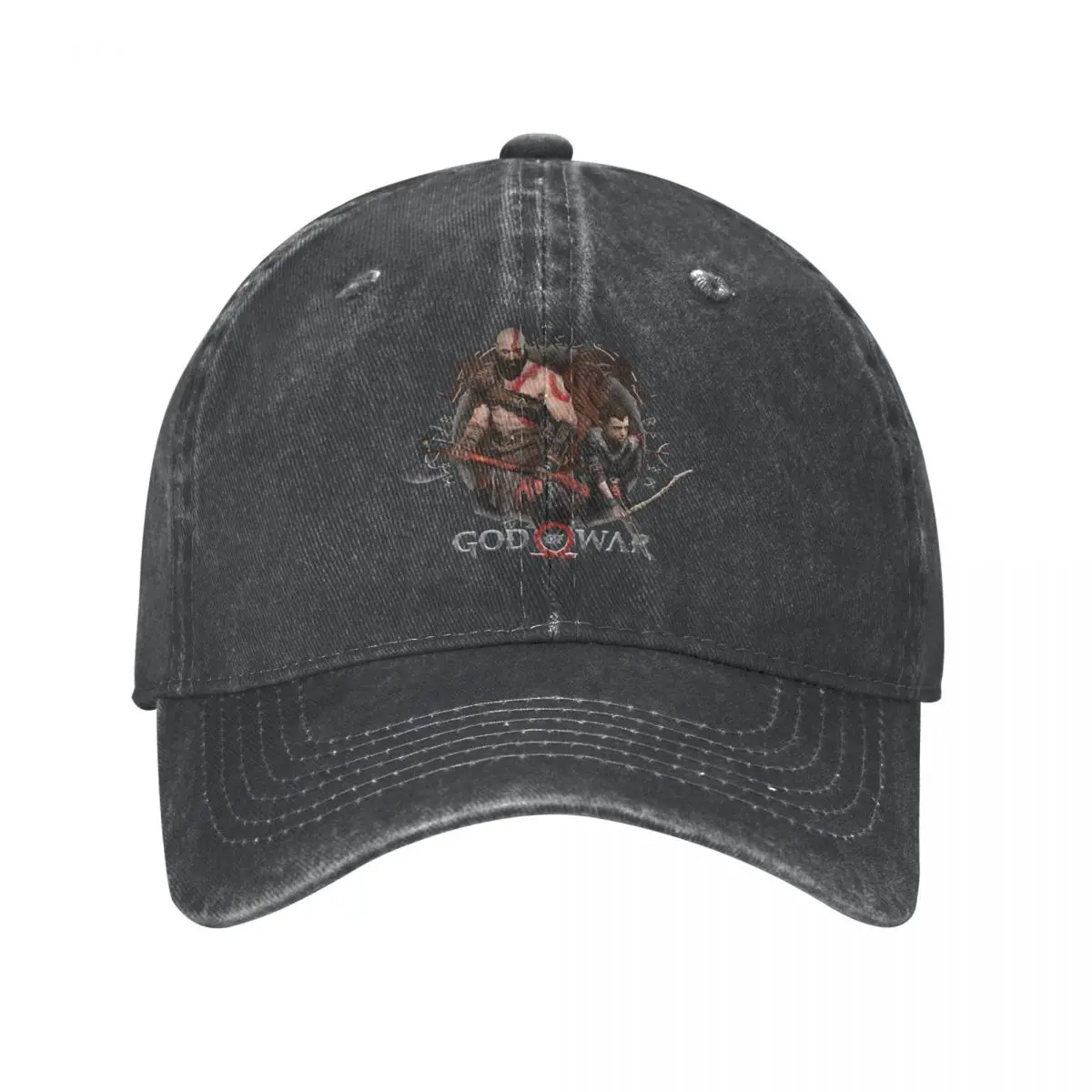 God Of War Ragnarok Con Kratos E Atreus Berretto Da Baseball Distressed Denim Cappelli Cap Allenamenti Cappello Snapback Morbido Non Strutturato