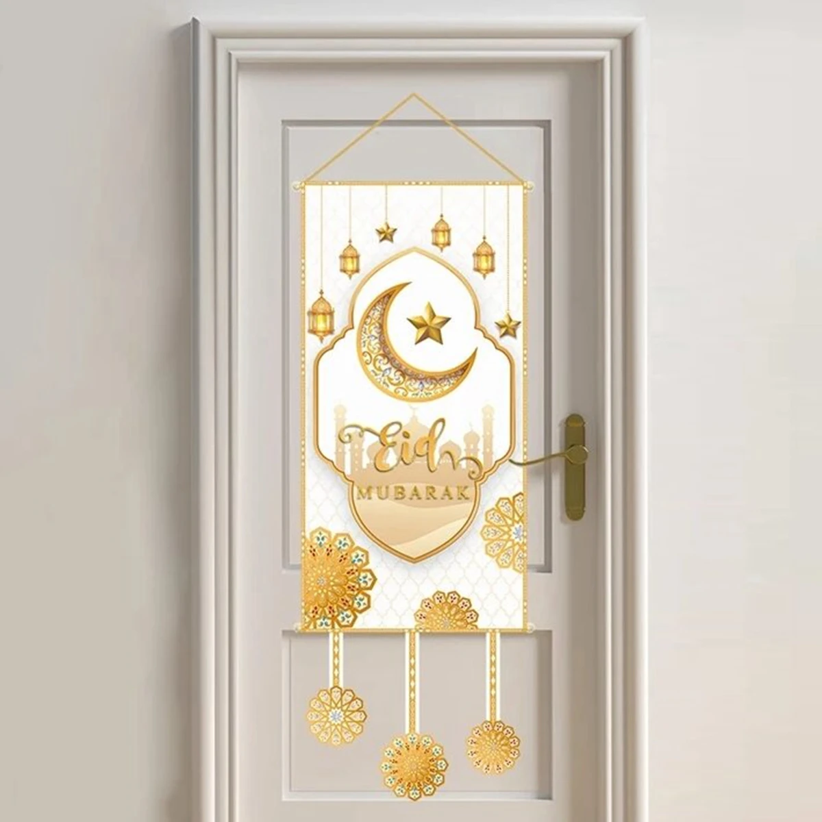 Ramadan Hanging Flag Ramadan Decoration For Home 2024 Kareem Aid EID Mubarak Muslim Islamic Festival Eid Al-fitr Party Supplies