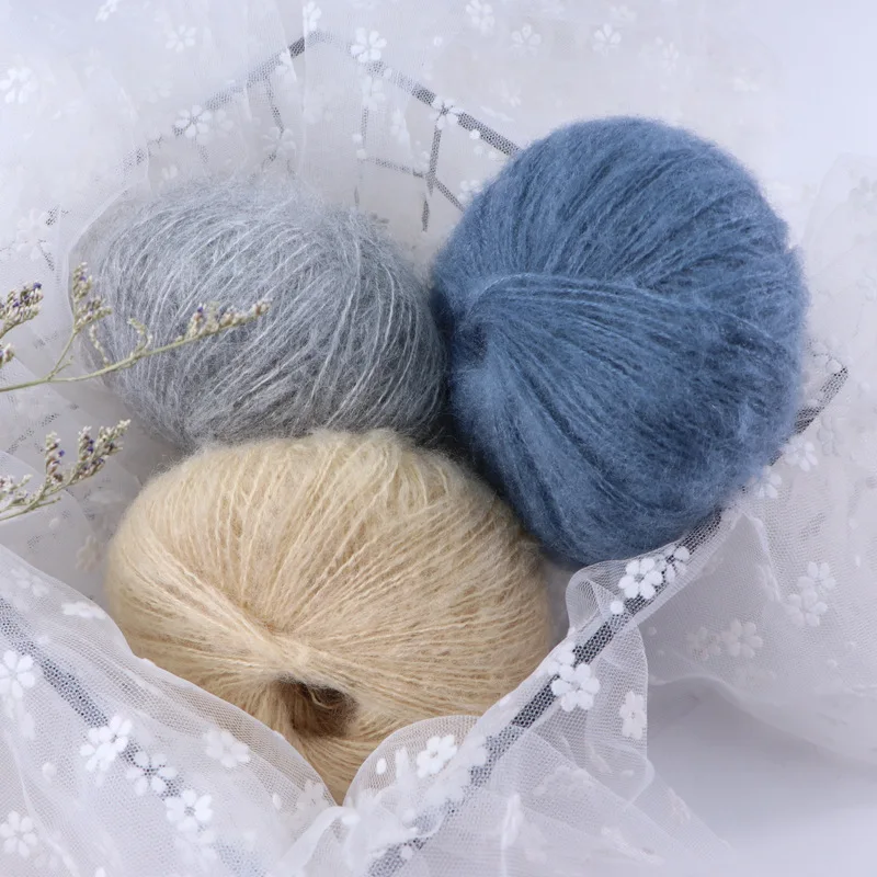 1Pc 25g Mohair Yarn hand Knitting Yarn Crochet  Warm Wool line Sweater shwal Scarf thread 4