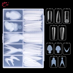TP 108/120/168pcs French Line Sticker Nail Dual Forms For Poly Nails Gel Quick Extension Building Mold Top Form For Nail