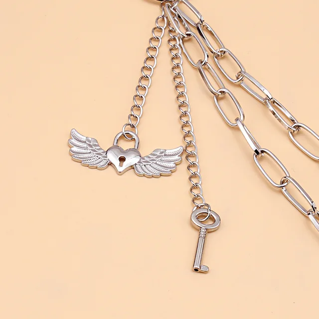 Chaîne De Taille Gothique Punk Avec Pointes En Métal Streetwear