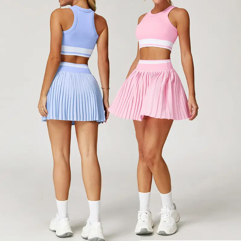 Yoga Outfits 2PCS Gym Set Women Tracksuit Yoga Bra Workout Short Sleeves High Waist Shorts Sports Set Fitness Clothes Sportswear - Image 6