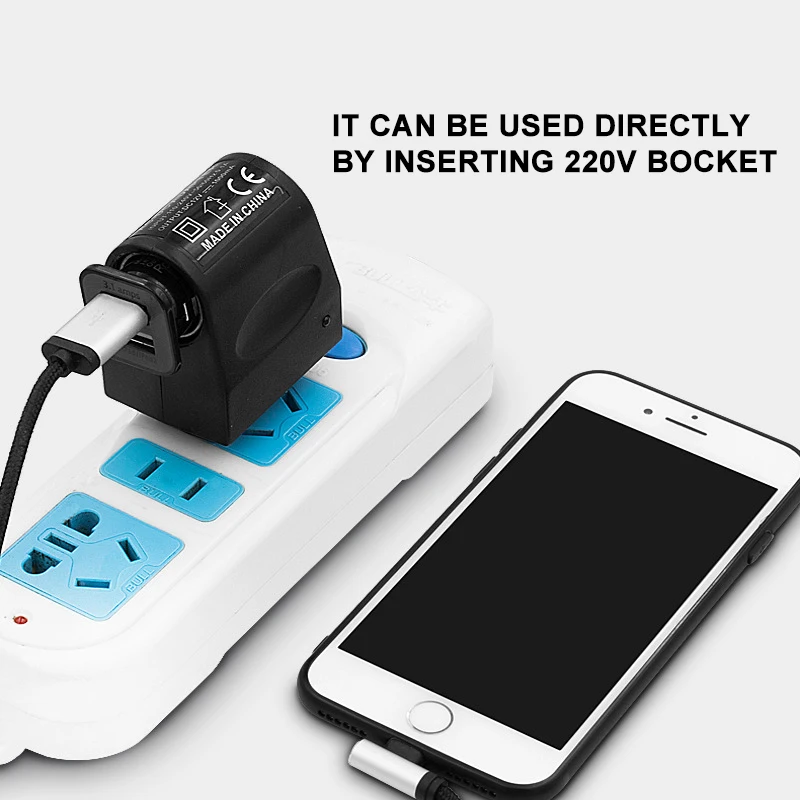 AC 220V to DC 12V Car Cigarette Lighter Charger Power Converter
