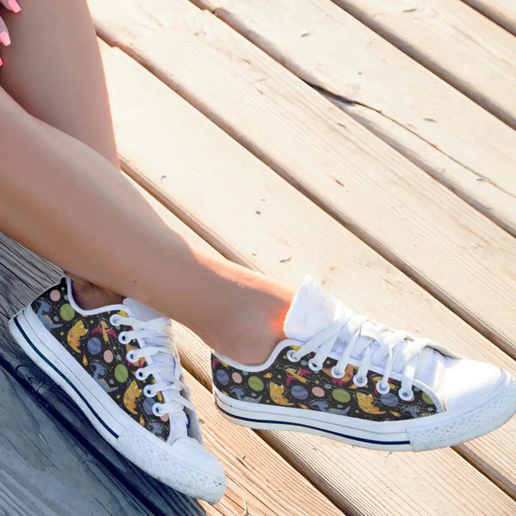 Women's Universe Dinasour Cartoon Sneakers Flat Canvas Shoes For Women Comfortable Casual Female Vulcanized Shoes