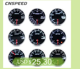 3,0 BAR 60 mm 2,5'' Boost Turbo Gauge Weiß & Bernstein Dual-LED-Display mit Spitzenwarnung & einstellbarem Controller-Kit – Detail 7