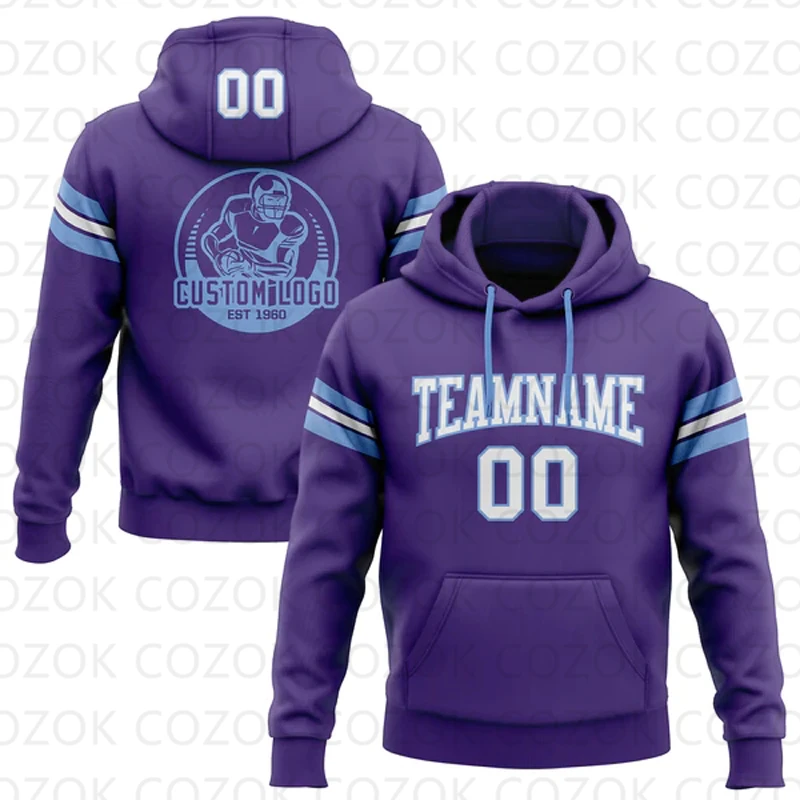 Customized Hoodie Purple Jersey 3D Printed  Unisex Pullovers Hoodie Casual Sweatshirts