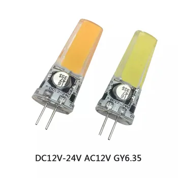 G4 GY6.35 LED COB 램프 2508 6W 전구 AC DC 12V 24V 촛불 조명, 샹들리에 스포트라이트용 50W 할로겐 교체